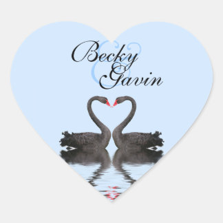Hart Sticker Seal Romancing Swans