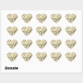 Hart Sticker-witte rozen Hart Sticker (Vel)