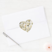 Hart Sticker-witte rozen Sticker (Envelop)