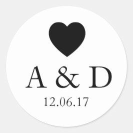 Hart Stickers Label Elegant Bruiloft Verloving
