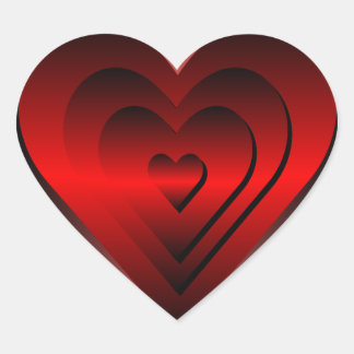 Hart Stickers - Rood