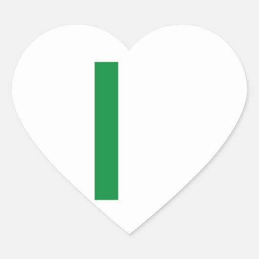 Hart Stickers Vlag van Italië Italiaans il Tricolo (Voorkant)