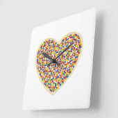 Hart Stippen Wandklok (Hoek)