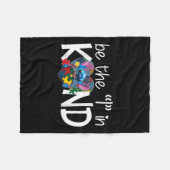 Hart Stitch Hugging Autism Awareness Kies Sind Fleece Deken (Voorkant (Horizontaal))