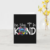 Hart Stitch Hugging Autism Awareness Kies Sind Kaart (Gele Bloem)