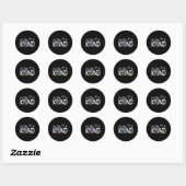 Hart Stitch Hugging Autism Awareness Kies Sind Ronde Sticker (Vel)
