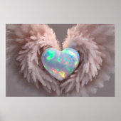 *~* Hart Stoffig Roos Angel Wings AP78 Opal Poster (Voorkant)