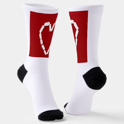 Hart. Stop depressie. BemanningsSokken Sokken (Gebogen)