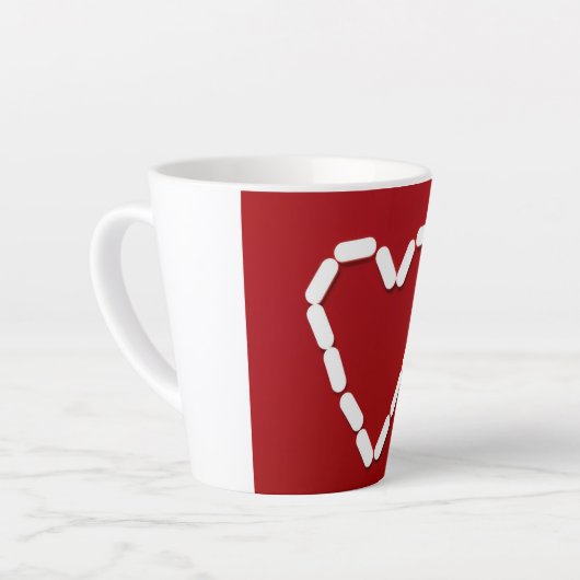 Hart. Stop depressie. Latte Mok (Linkerhoek)