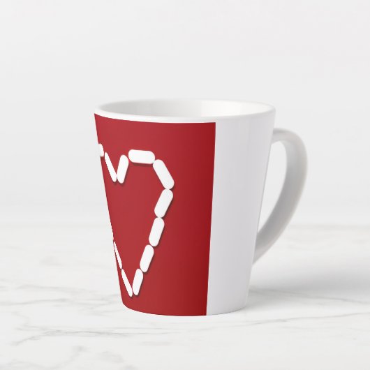 Hart. Stop depressie. Latte Mok (Rechterhoek)