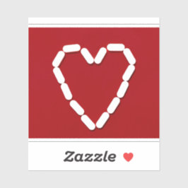 Hart. Stop depressie. VinylSticker op maat gesnede Sticker