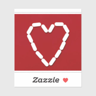 Hart. Stop depressie. VinylSticker op maat gesnede Sticker