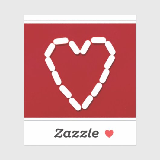 Hart. Stop depressie. VinylSticker op maat gesnede Sticker (Vel)