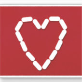 Hart. Stop depressie. VinylSticker op maat gesnede Sticker (Voorkant)