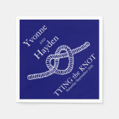 Hart stropdas de knoop bruiloft blauw partij papie servet (Voorkant)