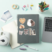 Hart Taart Lammetjes Chocolade Chip Koekje Vlinder Sticker (iPad Cover)