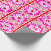 Hart tangrampatroon cadeaupapier (Hoek)