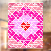 Hart tangrampatroon raamsticker (Vel 2)