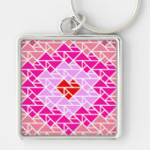 Hart tangrampatroon sleutelhanger (Voorkant)