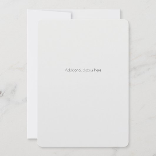 Hart Tattoo Hand Tekening Huwelijksuitnodiging Kaart (Achterkant)