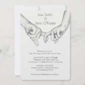 Hart Tattoo Hand Tekening Huwelijksuitnodiging Kaart (Voorkant)