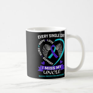 Hart Teal Paars Mis Mijn Oom Zelfmoordbewustzijn Koffiemok