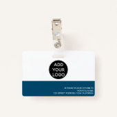 Hart teken blauw professionele verpleegkundige fot badge (Achterkant met clip)