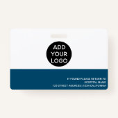 Hart teken blauw professionele verpleegkundige fot badge (Achterkant)