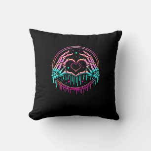 Hart Teken Skelet Hand - Spooky Skeleton Hallowe Kussen