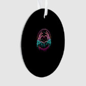 Hart Teken Skelet Hand - Spooky Skeleton Hallowe Ornament (voorkant)
