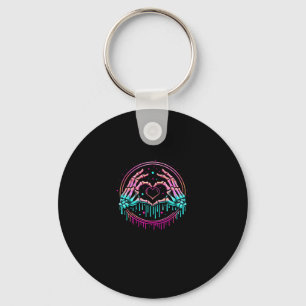 Hart Teken Skelet Hand - Spooky Skeleton Hallowe Sleutelhanger