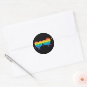 Hart tekens ronde sticker (Envelop)