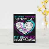 Hart Ter Herinnering Aan Mijn Broer Zelfmoordbewus Kaart (Gele Bloem)