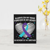 Hart Ter Herinnering Aan Mijn Broer Zelfmoordbewus Kaart (Gele Bloem)