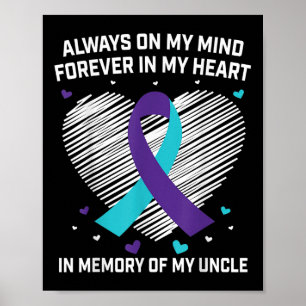 Hart Ter Herinnering Aan Mijn Oom Zelfmoordbewustz Poster