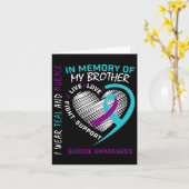 Hart ter nagedachtenis aan mijn broer Suïcidpreven Kaart (Gele Bloem)