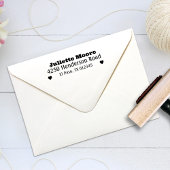 Hart Terugkeer Adres Stempel, Trouwstempel Rubberstempel