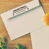 Hart Terugkeer Adres Stempel, Trouwstempel Rubberstempel