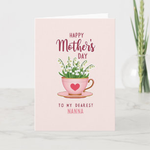 Hart Theekop Moederdag Kaart