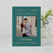 Hart-thema Valentijn's Day Afbeelding Lijst Folie Feestdagenkaart (Staand Voorkant)