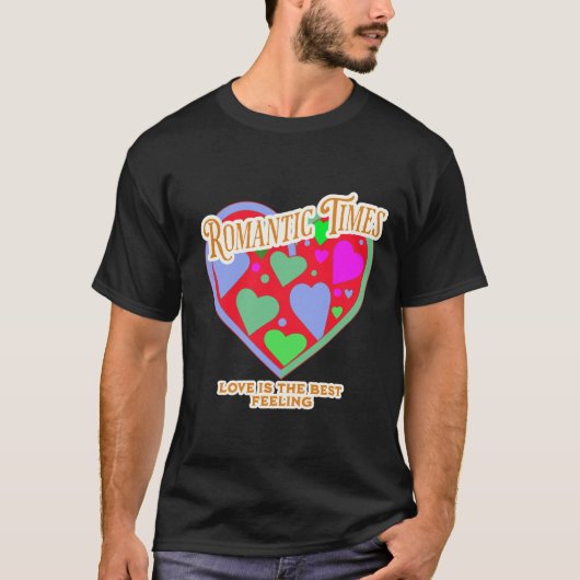 "Hart-thema Valentijnsdag T-shirt - Liefde & Rom (Voorkant)