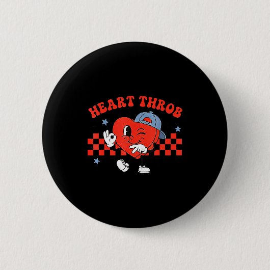 Hart Throb 67 Valentijnsdag Zes Zeven Meme Jongens Ronde Button 5,7 Cm (Voorkant)