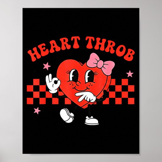 Hart Throb 67 Valentijnsdag Zes Zeven Meme Meisjes Poster (Voorkant)