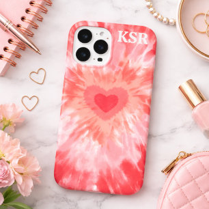 Hart Tie Dye Monogram Case-Mate iPhone 14 Plus Hoesje