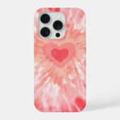 Hart Tie Dye Monogram iPhone Hoesje (Achterkant)