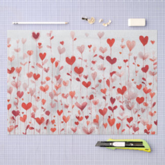 Hart Tissuepapier voor Cadeaus of Decoupage