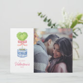 Hart Topiary Valentijnse  Feestdagenkaart (Staand voorkant)