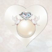 Hart, Tortelduifjes Stickers, Diamond Ring Sticker