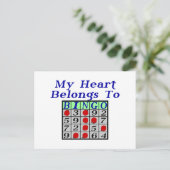 Hart tot Bingo Briefkaart (Staand voorkant)