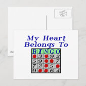 Hart tot Bingo Briefkaart (Voorkant / Achterkant)
